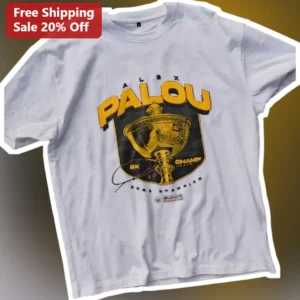 Alex Palou Champ Series IndyCar Champion Tee Signature of Alex Palou Racing Fan Gift available at our Los Angeles warehouse