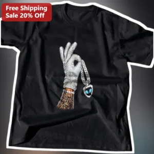Alien Jewelry OK Hand Graphic Tee available at our Los Angeles warehouse