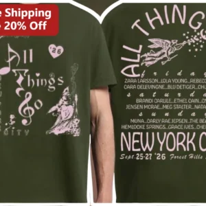 All Things Go NYC Tee Music Festival Merch Forest Hills Stadium Concert Shirt available at our Los Angeles warehouse