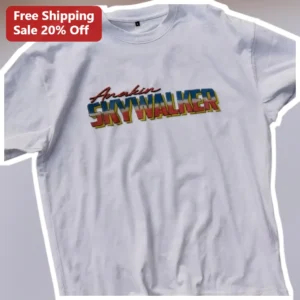 Anakin Skywalker Vintage Retro Graphic Tee Star Wars Jedi Sith Pop Culture Gift available at our Los Angeles warehouse