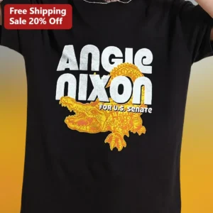 Angie Nixon For U.S. Senate Tee Alligator Graphic Political Campaign Shirt available at our Los Angeles warehouse
