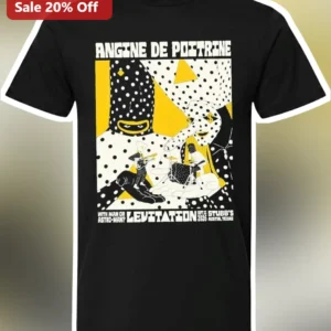 Angine de Poitrine Levitation Band Graphic Tee French Experimental Rock Merch available at our Los Angeles warehouse