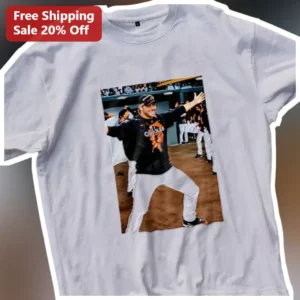 Anthony Santander Tee Baltimore Orioles Fan Baseball Player Celebration Graphic Shirt available at our Los Angeles warehouse
