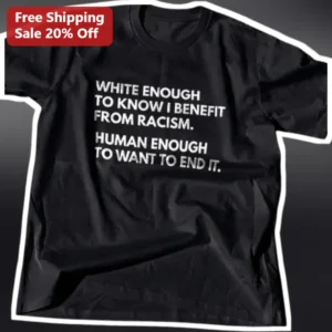Anti-Racism White Ally Social Justice Statement Tee available at our Los Angeles warehouse