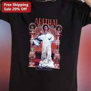 Aretha Franklin Queen Of Soul Tribute Graphic Tee For Music Fans available at our Los Angeles warehouse