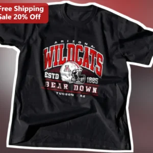 Arizona Wildcats Est Bear Down Tucson AZ Vintage Collegiate Tee available at our Los Angeles warehouse