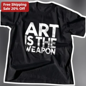 Art Is The Weapon Tee My Chemical Romance Inspired Grunge Graphic T-Shirt for Artists available at our Los Angeles warehouse