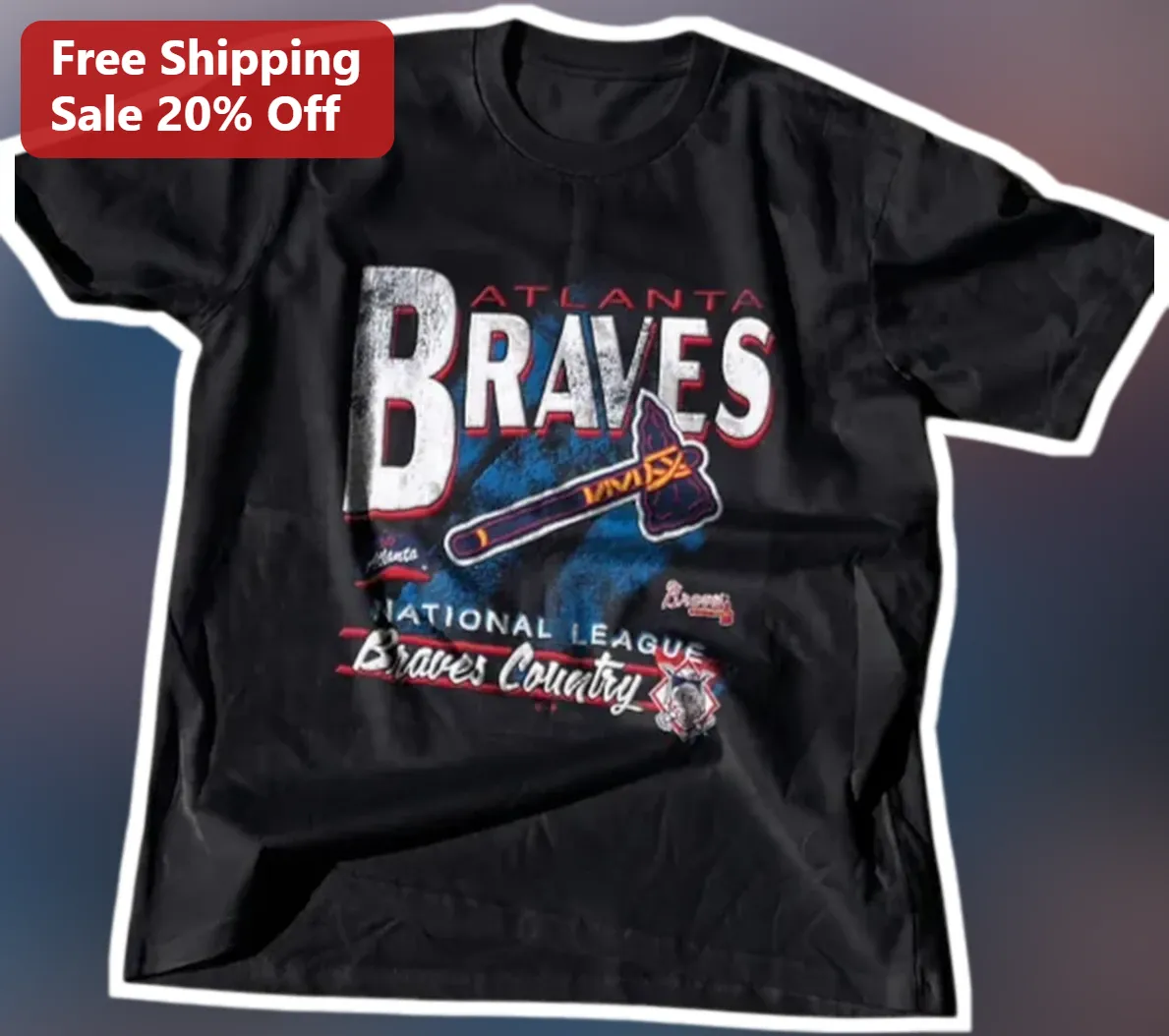Atlanta Braves National League Braves Country Tee Vintage Distressed Baseball Fan Gift available at our Los Angeles warehouse