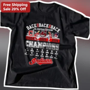 AL Central Division Champions Indians Tee Vintage Baseball Fan Shirt available at our Los Angeles warehouse