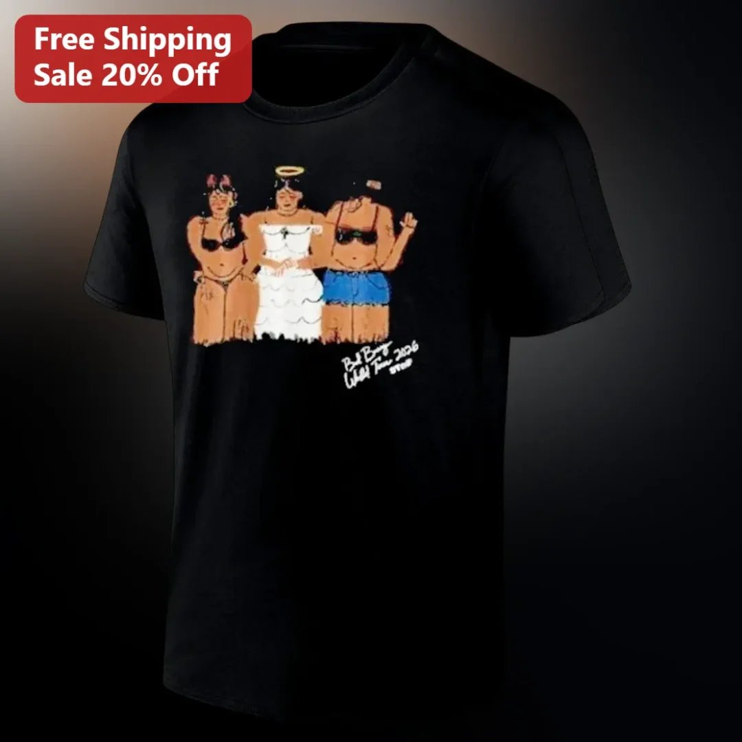 Bad Bunny World Tour 2026 Tee Latin Trap Concert Merchandise — Los Angeles Bad Bunny World Tour 2026 Tee Latin Trap Concert Merchandise Gift for Fans available at our Los Angeles warehouse