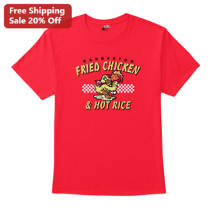 Barberton Fried Chicken Hot Rice Tee Retro Ohio Foodie Graphic Shirt available at our Los Angeles warehouse