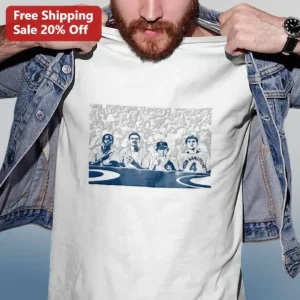 Baseball Players American Gothic Parody Tee Vintage Art Graphic Shirt for Baseball Fans available at our Los Angeles warehouse