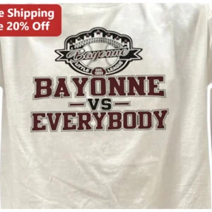 Bayonne Little League Bayonne Vs Everybody Tee Vintage Collegiate Youth Baseball Shirt available at our Los Angeles warehouse
