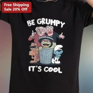 Be Grumpy It's Cool Vintage Cartoon Mashup Graphic Tee for Men Women available at our Los Angeles warehouse