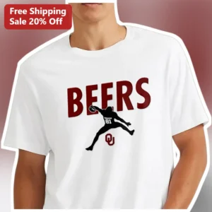 BEERS Oklahoma Sooners Football Diving Catch Graphic Tee available at our Los Angeles warehouse