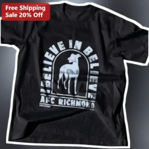 Believe in Believe Ted Lasso AFC Richmond Vintage Graphic Tee available at our Los Angeles warehouse