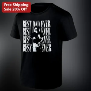 Best Dad Ever Tee Vintage Baseball Silhouette Father's Day Gift for Baseball Dads available at our Los Angeles warehouse