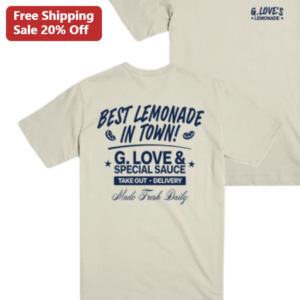 Best Lemonade In Town G. Love Special Sauce Vintage Retro Graphic Tee available at our Los Angeles warehouse