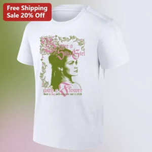 Better a Silly Girl with a Flower Than a Boy with a Horse and a Stick Tee, A Knight's Tale Movie Quo available at our Los Angeles warehouse