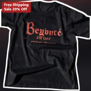Beyoncé B'DAY ANTHOLOGY VIDEO ALBUM Vintage Distressed Graphic Tee available at our Los Angeles warehouse