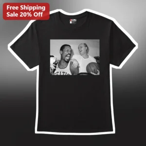 Bill Russell Tee Vintage Boston Celtics Legend Basketball Icon Graphic T-Shirt for Men available at our Los Angeles warehouse