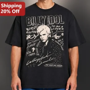 Billy Idol World's Forgotten Boy Rebel Yell Vintage Rock Graphic Tee available at our Los Angeles warehouse
