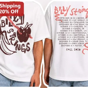 Billy Strings Fall 2026 Tour Graphic Tee So Much For Goodbyes Merch available at our Los Angeles warehouse