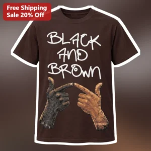 Black and Brown Graphic Tee Interracial Love Unity Shirt for Couples available at our Los Angeles warehouse