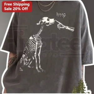 Boop Your Snoot Skeleton Dog Graphic Tee Spooky Cute Halloween Gift for Pet Lovers available at our Los Angeles warehouse