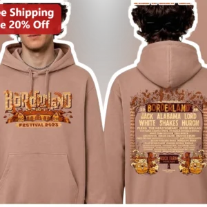 Borderland Festival 2023 Knox Farm State Park Hoodie Vintage Music Fest Merch available at our Los Angeles warehouse