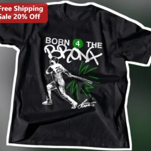 Born 4 The Bronx Tee Aaron Judge Baseball Swing Graphic Shirt New York Yankees Fan Gift available at our Los Angeles warehouse