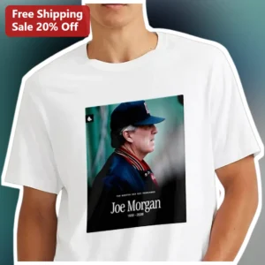 Boston Red Sox Joe Morgan Tribute Tee 1943-2020 Memorial Baseball Shirt available at our Los Angeles warehouse