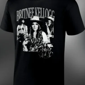 Britnee Kellogg Country Singer Fan Merch Graphic Tee Black available at our Los Angeles warehouse