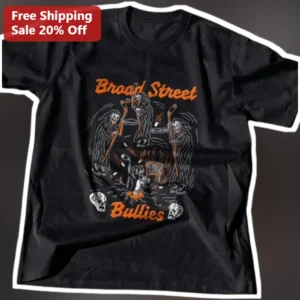 Broad Street Bullies Vintage Grim Reaper Hockey Tee Philadelphia Flyers Fan Gift available at our Los Angeles warehouse
