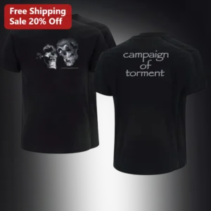Campaign Of Torment Tee Gothic Skull Graphic Shirt Gift For Goth And Dark Art Fans available at our Los Angeles warehouse