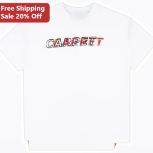 Carpet Glitch Art Typography Tee Vaporwave Streetwear Graphic Shirt available at our Los Angeles warehouse