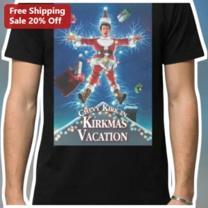 Chevy Kirk in Kirkmas Vacation Tee William Shatner Star Trek Christmas Graphic Shirt available at our Los Angeles warehouse