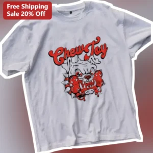 Chew Toy Tee Bulldog Graphic T-Shirt Funny Dog Lover Gift for Men Women available at our Los Angeles warehouse