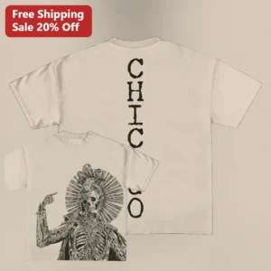 Chicago Aztec Skeleton Dia De Los Muertos Graphic Tee available at our Los Angeles warehouse