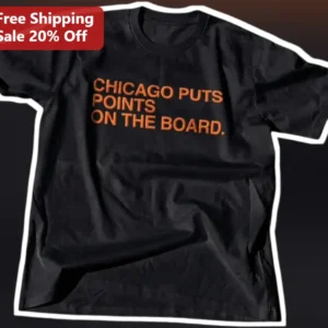 Chicago Puts Points On The Board Tee Funny Illinois Traffic Humor Graphic Shirt Gift available at our Los Angeles warehouse