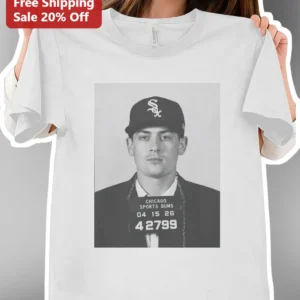 Chicago Sports Bums Tee Funny Mugshot Design White Sox Fan Gift Game Day Apparel available at our Los Angeles warehouse