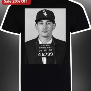 Chicago Sports Buns Tee Vintage Mugshot Design White Sox Baseball Fan Gift available at our Los Angeles warehouse