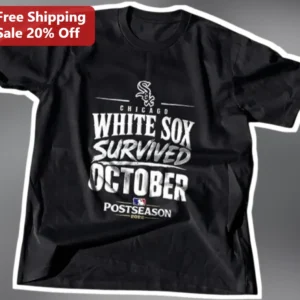 Chicago White Sox Survived October Postseason 2026 Tee Baseball Fan Gift available at our Los Angeles warehouse