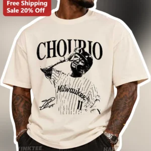 CHOURIO Tee Christian Yelich Milwaukee Brewers Vintage Baseball Graphic Shirt Gift for Fans available at our Los Angeles warehouse