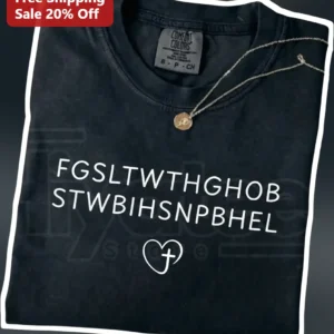 Christian Faith Initials Heart Cross Tee Personalized Religious Gift for Women Men available at our Los Angeles warehouse