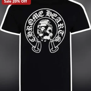 Chrome Hearts Tee BAPE Ape Face Gothic Streetwear Graphic T-Shirt available at our Los Angeles warehouse