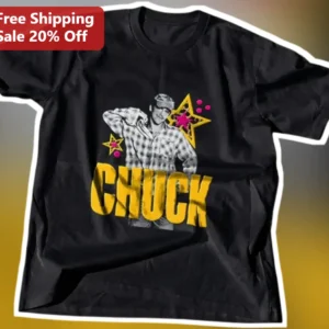 CHUCK Retro Grunge Graphic Tee for Men Women Name Gift available at our Los Angeles warehouse