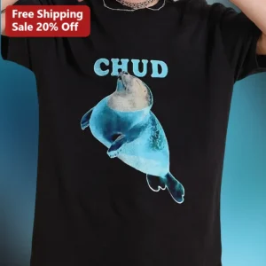 CHUD Funny Meme Seal Graphic Tee Sarcastic Humor Shirt for Men Women available at our Los Angeles warehouse