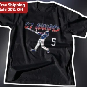 CJ Abrams Baseball Batter Graphic Tee Washington Nationals Fan Apparel available at our Los Angeles warehouse