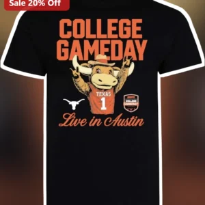 College GameDay Live in Austin Texas Longhorns Mascot Tee available at our Los Angeles warehouse